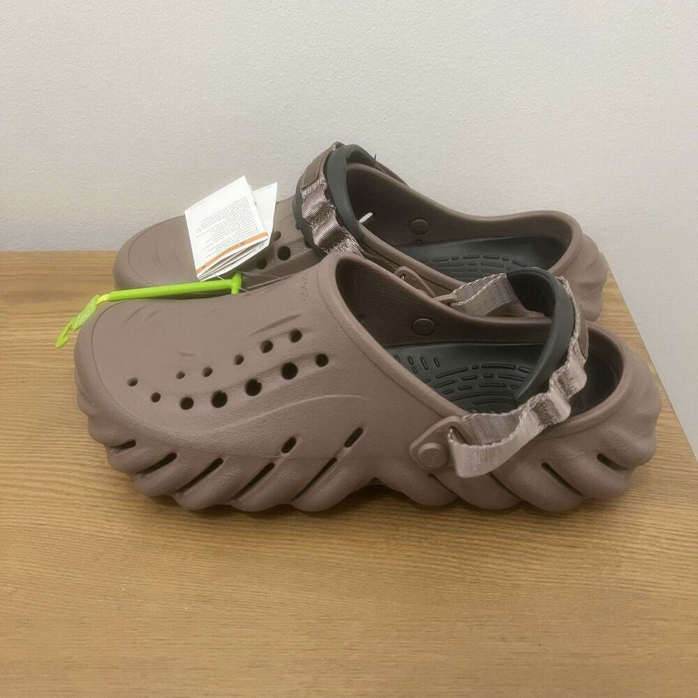 Crocs Echo Clog Truffle Mens Size 12  Slip On Sandal 207937-0LF Comfort